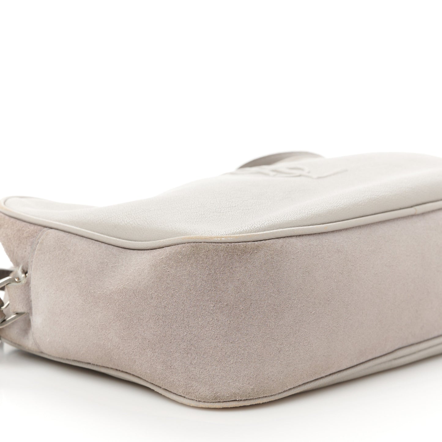 Lambskin Suede Monogram Small Lou Camera Bag  Fog