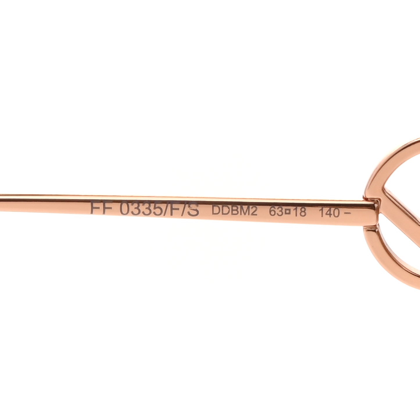 Metal F is Fendi Sunglasses FF 0335/F/S Gold