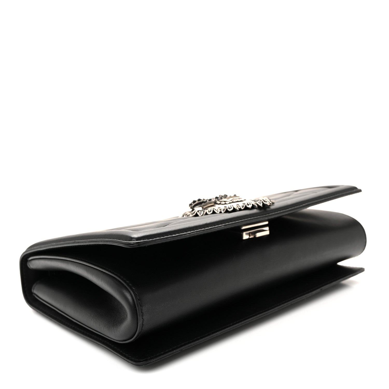 Dolce & Gabbana Calfskin Large Devotion Crossbody Bag Black 4 of 9