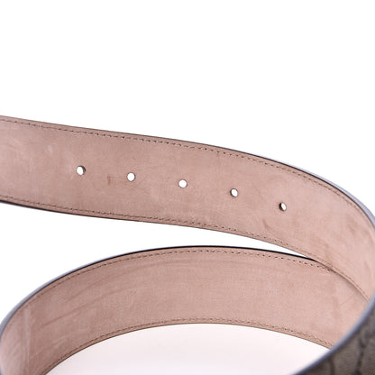Gucci GG Supreme Monogram Selleria Calfskin Interlocking G 40mm Belt 80 32 Beige Ebony Cocoa 4 of 7