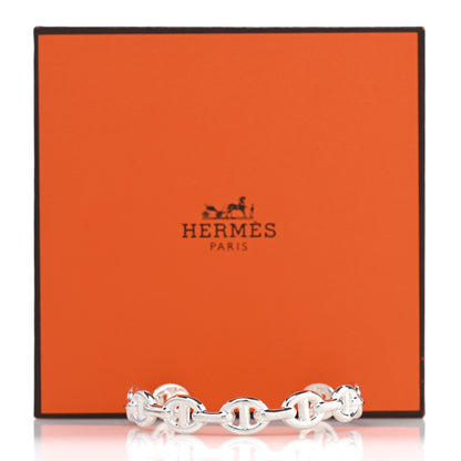 Hermes Sterling Silver MM Chaine d'Ancre Enchainee Cuff Bracelet ST 4 of 4