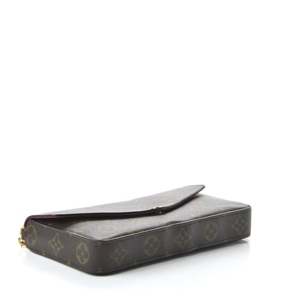 Louis Vuitton Monogram Pochette Felicie Chain Wallet Fuchsia 4 of 11