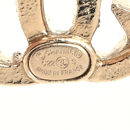 Chanel Crystal CC Starfall Earrings Gold 4 of 4