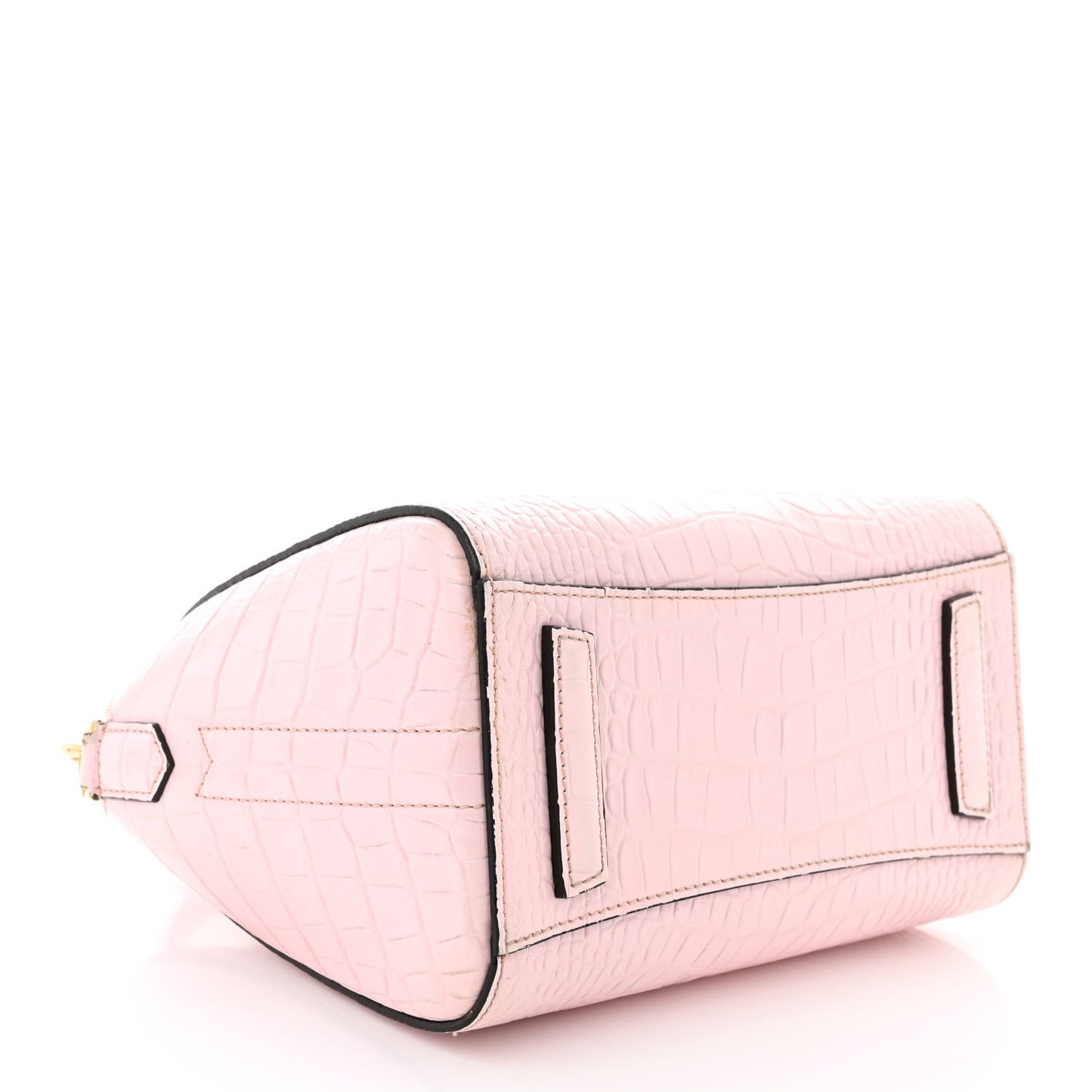 Calfskin Crocodile Embossed Mini Antigona Pink