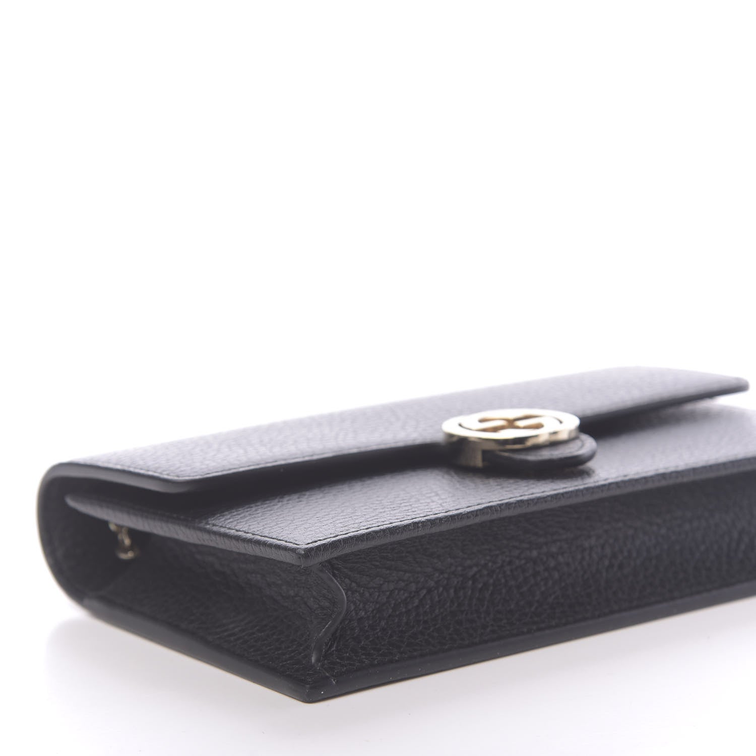 Gucci Dollar Calfskin Interlocking G Chain Wallet Black 7 of 10