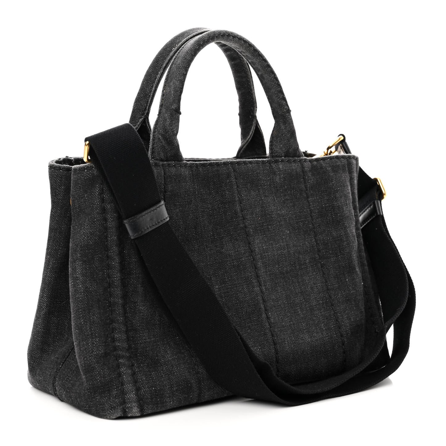Denim Small Logo Tote Black