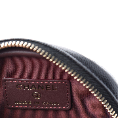Chanel Caviar Quilted Zip Around Classic Coin Purse Black 6 of 7