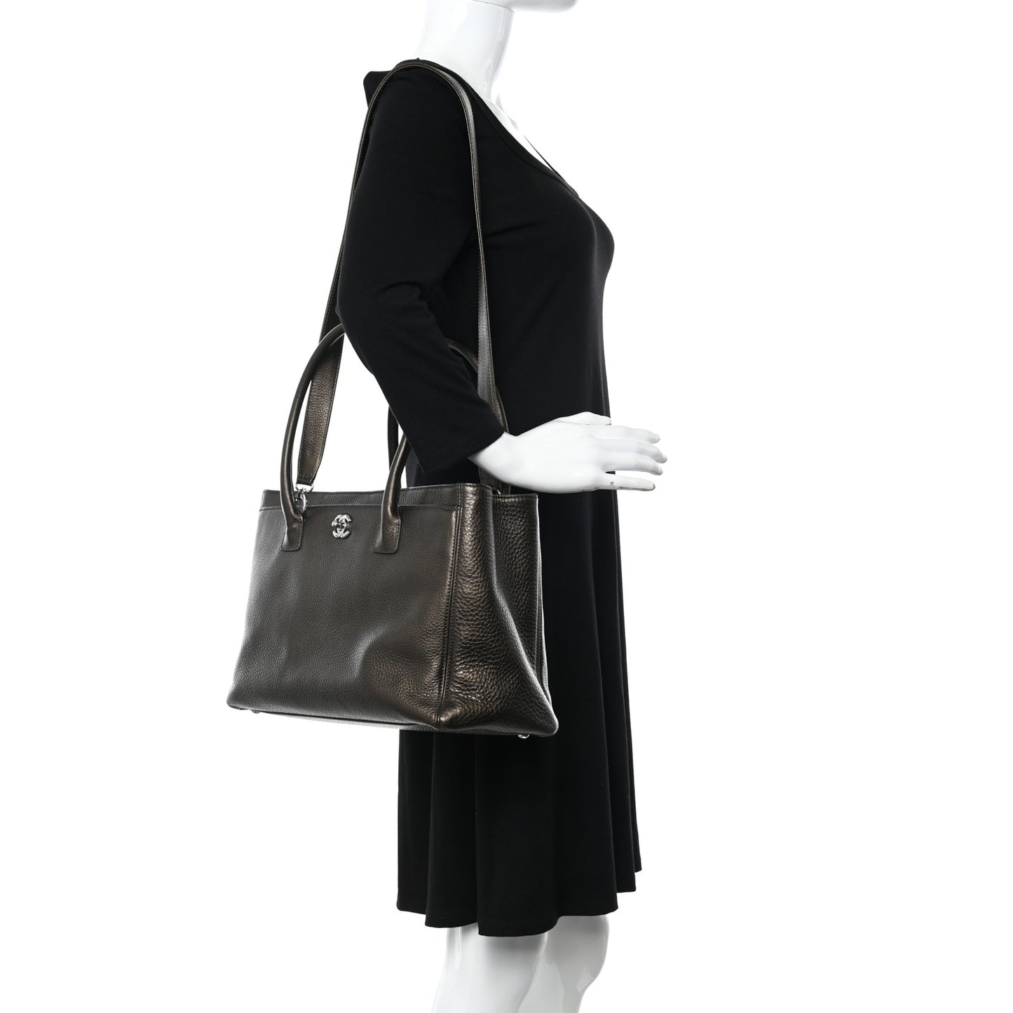 Metallic Deerskin Cerf Executive Shopper Tote Copper