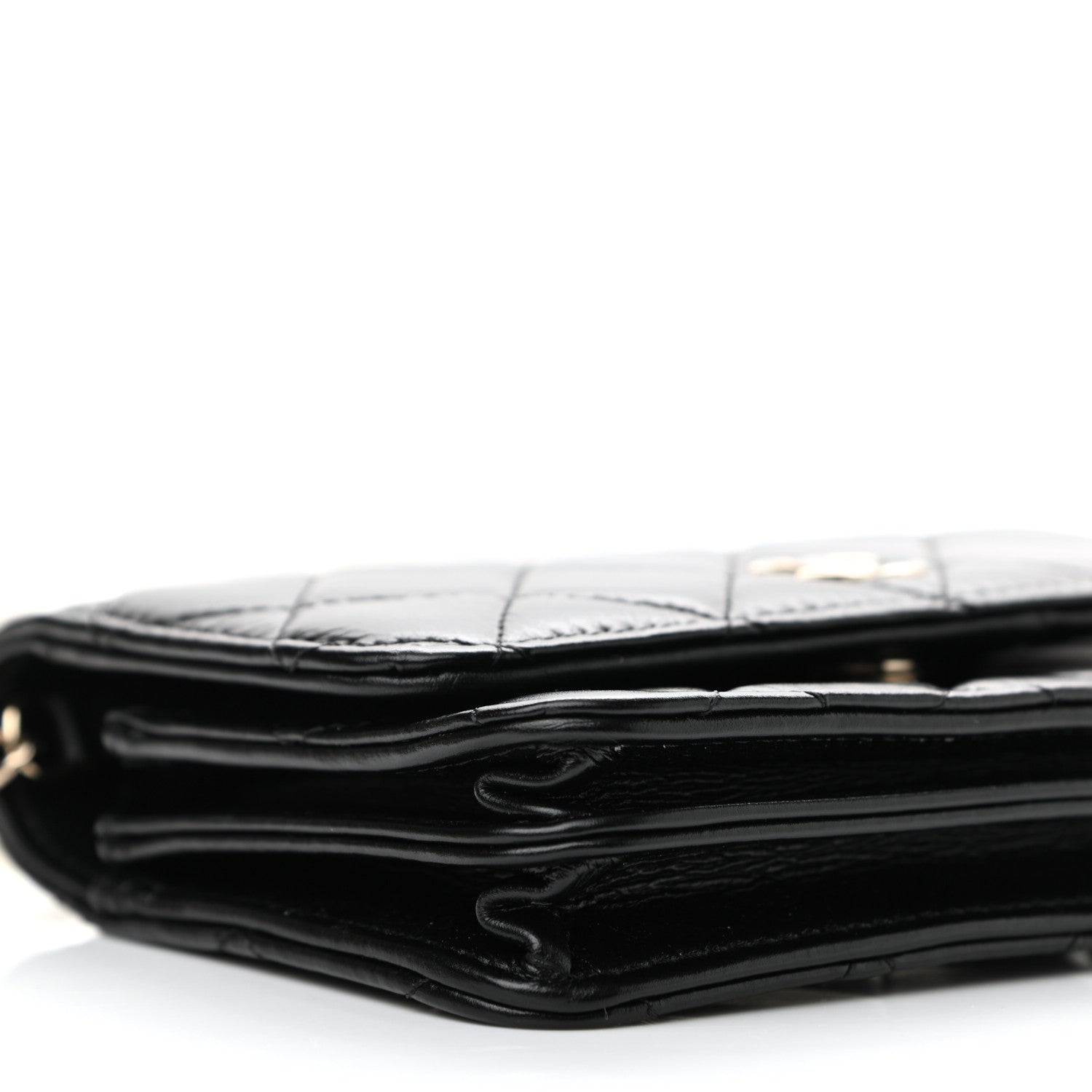 Chanel Calfskin Quilted Mini Maxi Pearls Wallet On Chain WOC Black 7 of 8