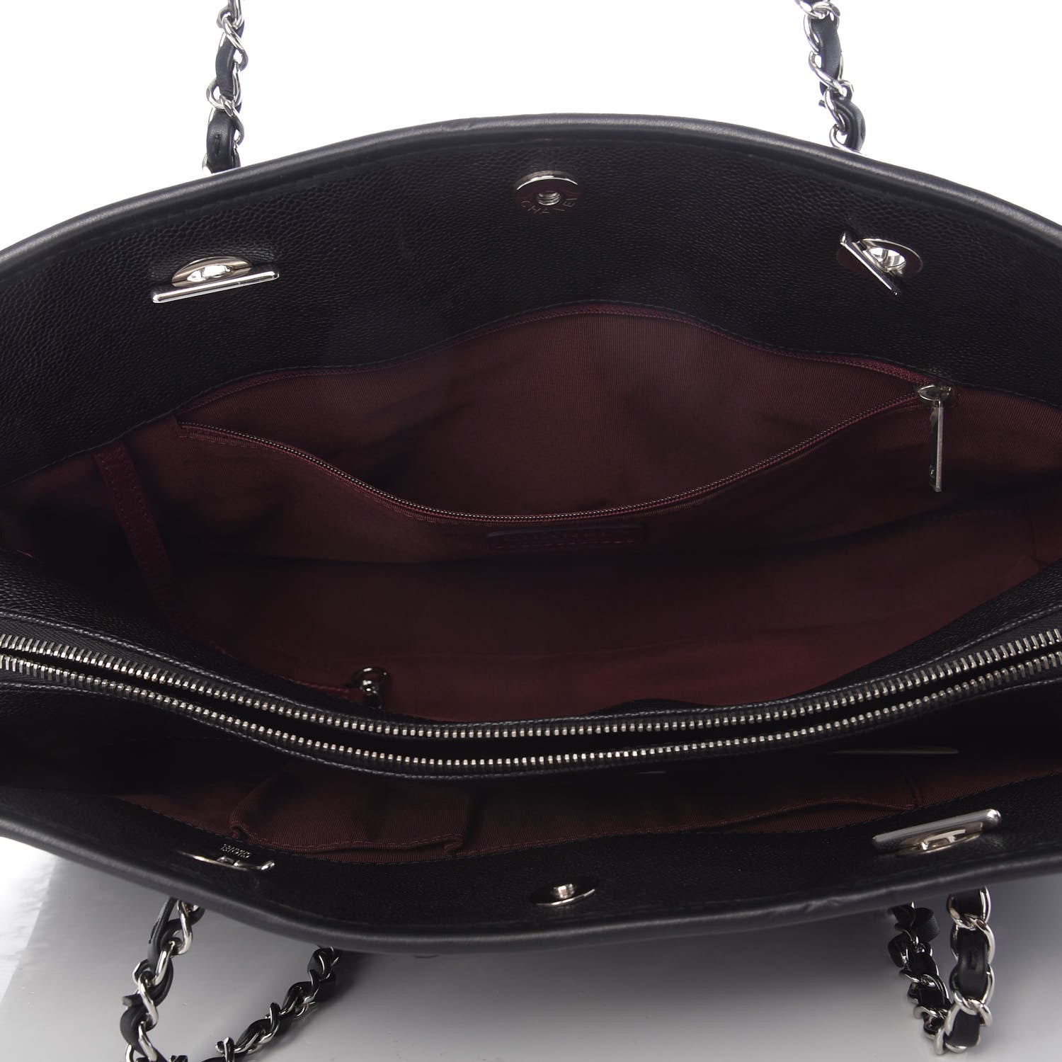 Chanel Caviar Quilted French Riviera Tote Black 5 of 10