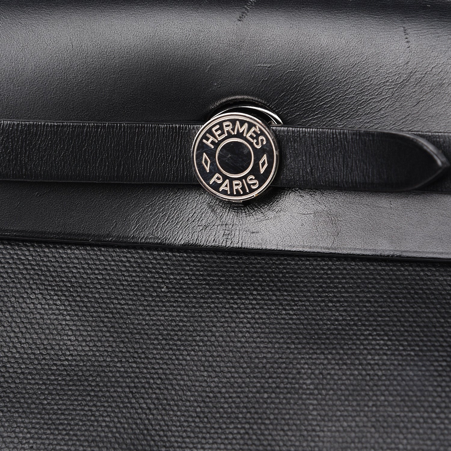 Hermes Toile H Berline Vache Hunter Herbag Zip PM 31 Black Ecru 13 of 19