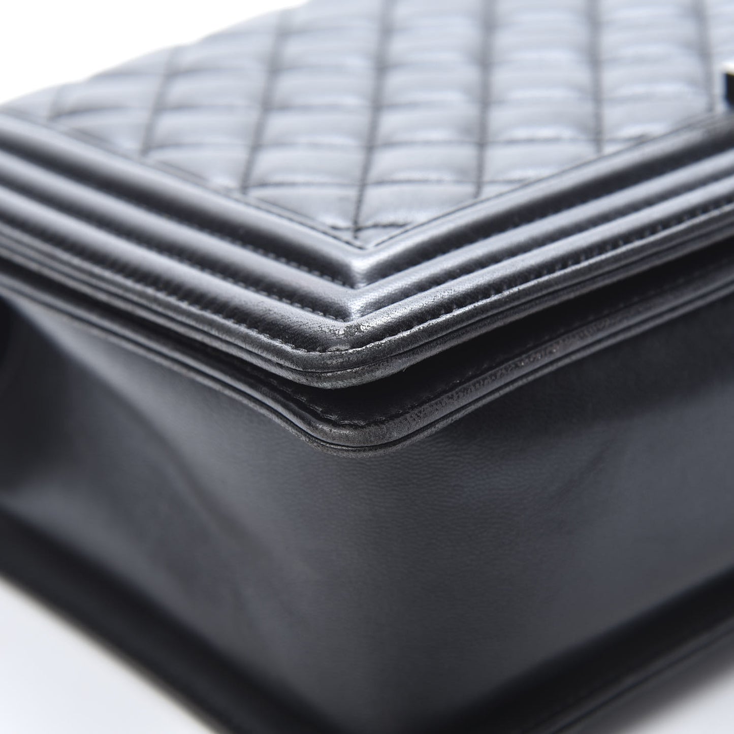 Calfskin Quilted New Medium Boy Flap Black