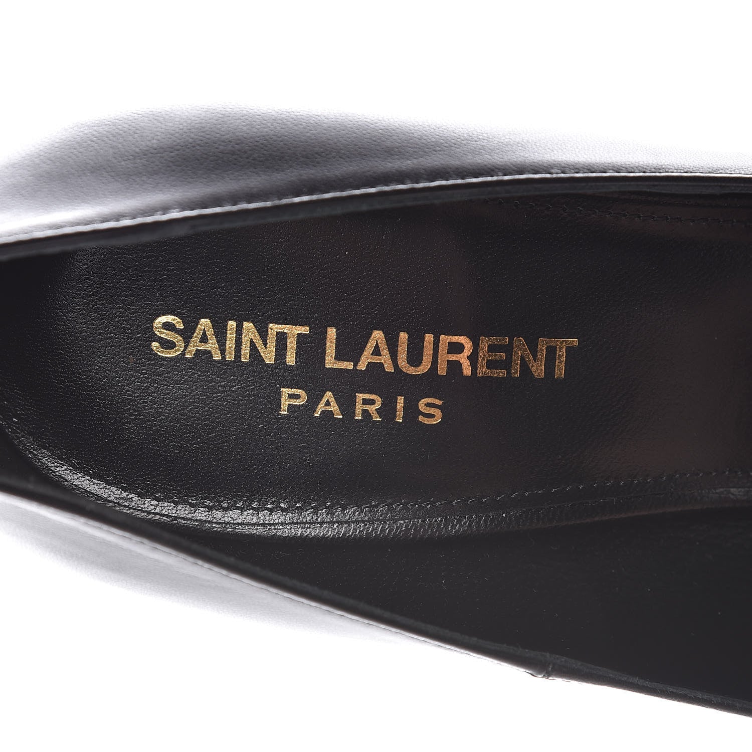 Saint Laurent Calfskin Opyum 100 Pumps 39 Black 6 of 8