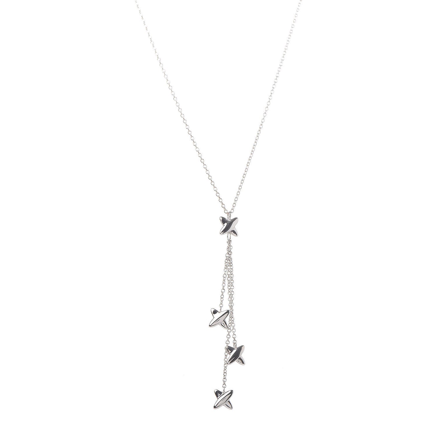 Sterling Silver X Lariat Necklace