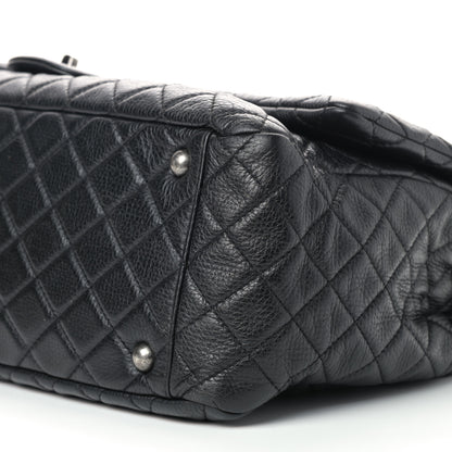 Chanel Calfskin Quilted XXL Travel Flap Bag Black 6 of 9