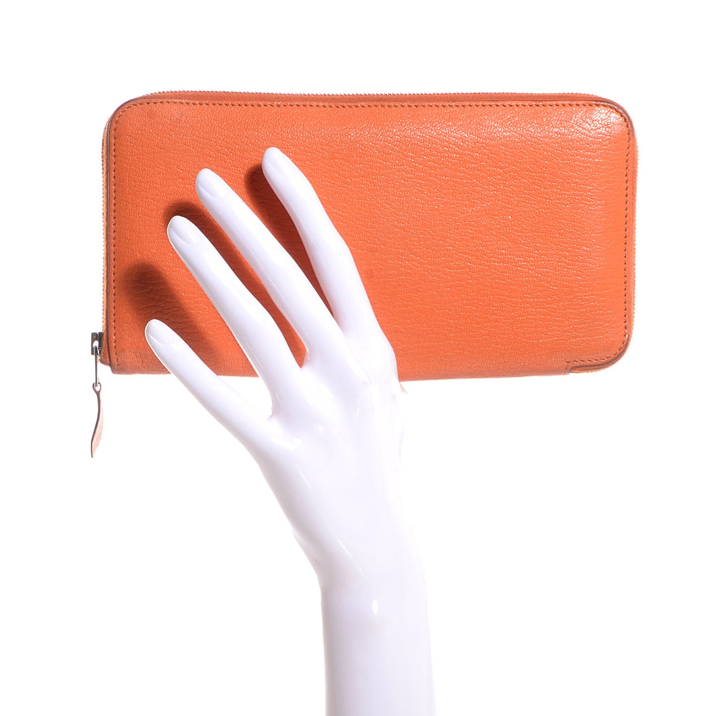 Chèvre Mysore Azap Combined Long Wallet Orange