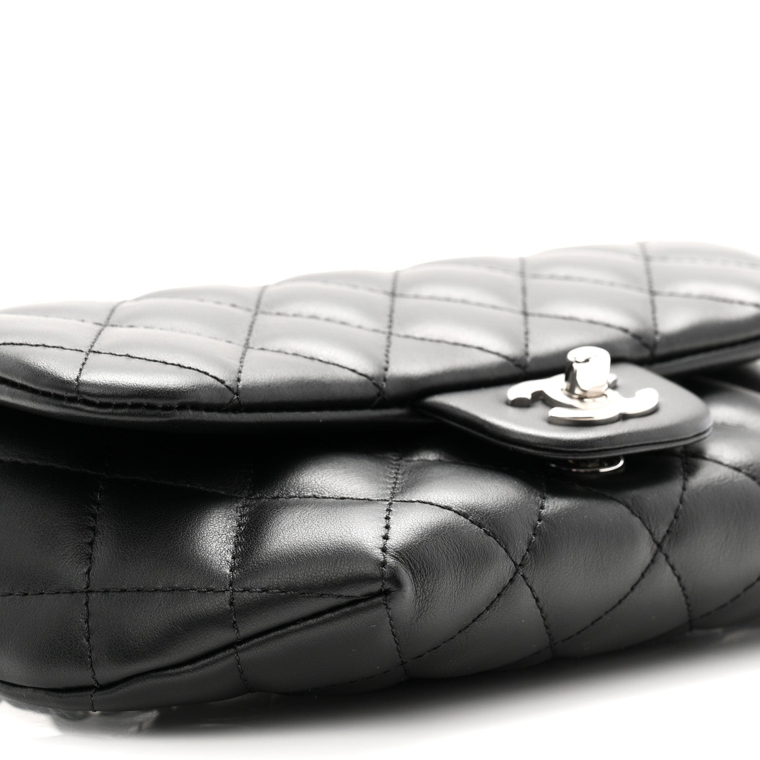 Chanel Calfskin Quilted CC Uniform Flap Belt Bag Black 10 of 11