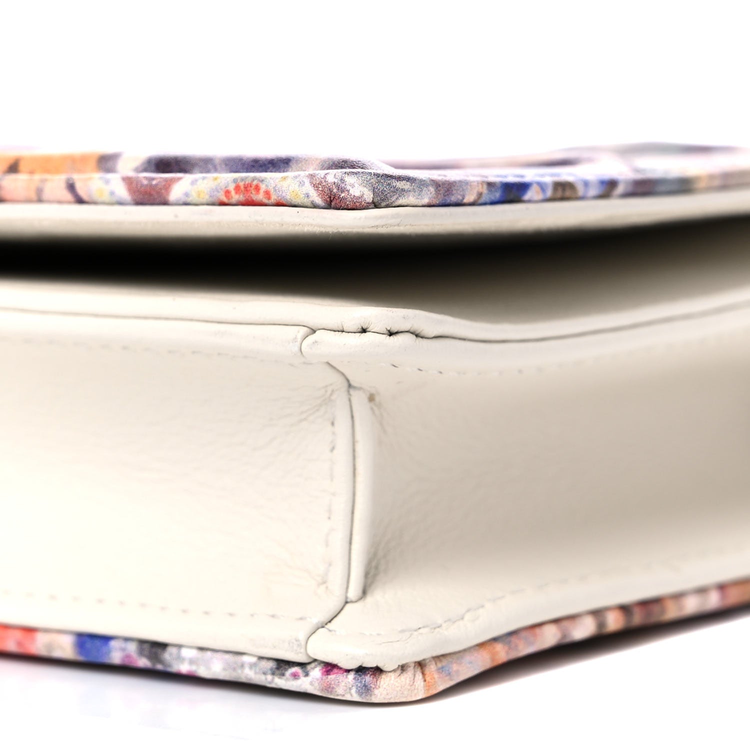 Christian Dior Calfskin KaleiDiorscopic Diorama Wallet On Chain Pouch Latte Multicolor 9 of 9