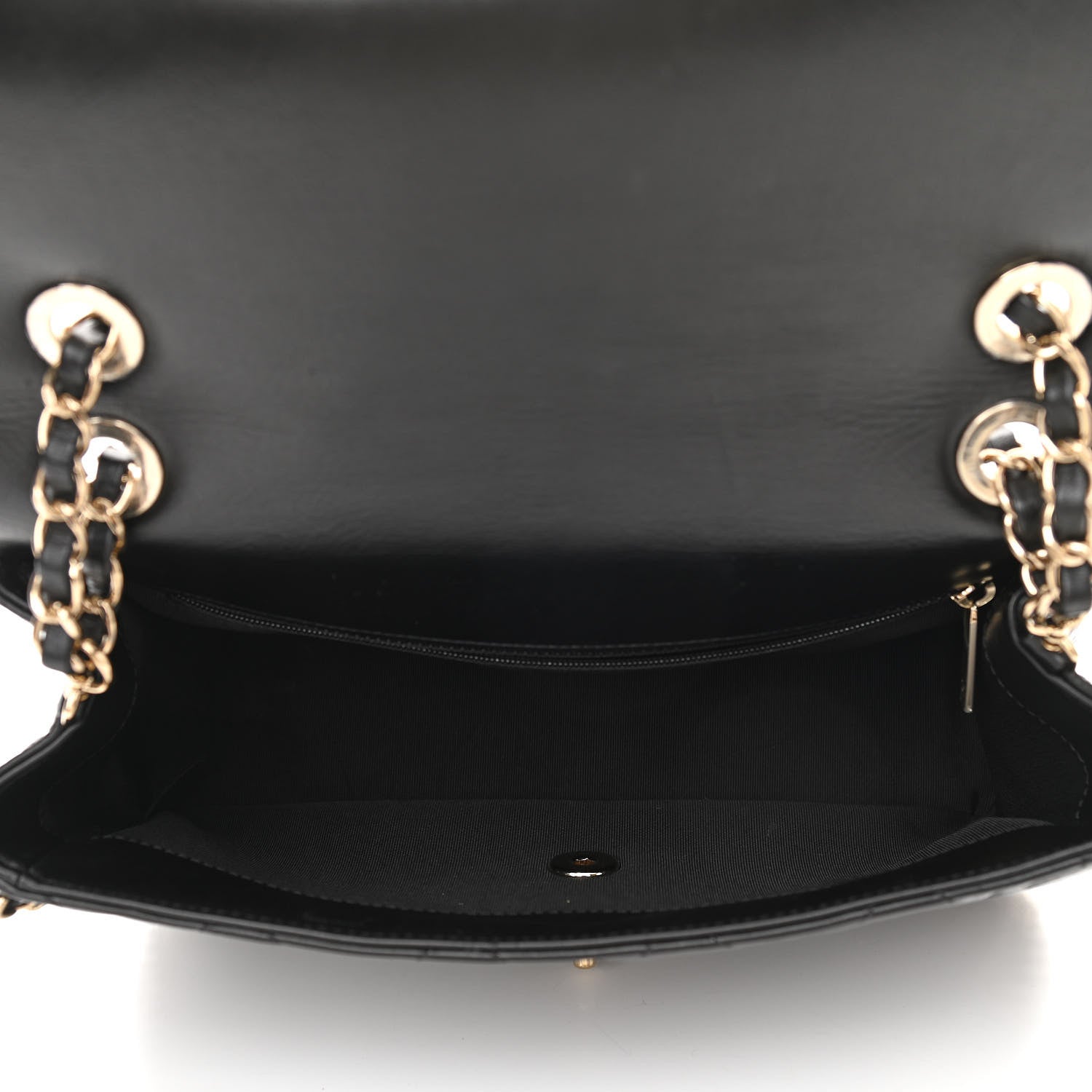 Chanel Crumpled Calfskin Quilted Large Chain All Over Flap Bag Black 5 of 12
