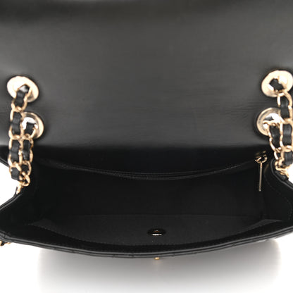 Chanel Crumpled Calfskin Quilted Large Chain All Over Flap Bag Black 5 of 12