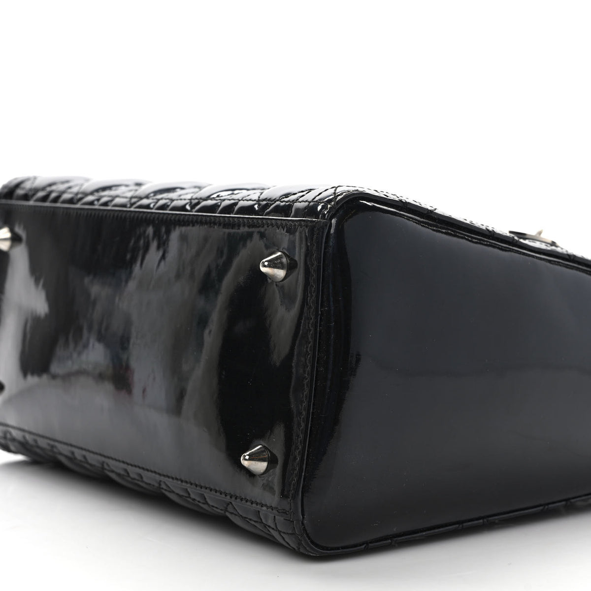 Patent Cannage Medium Lady Dior Black