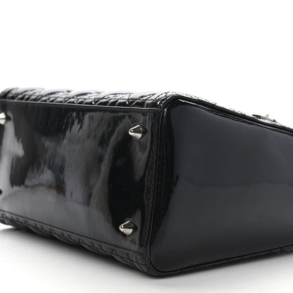 Christian Dior Patent Cannage Medium Lady Dior Black 6 of 10