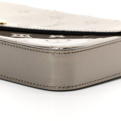 Louis Vuitton Vernis Felicie Pochette Chain Wallet Champagne Metallise 12 of 13