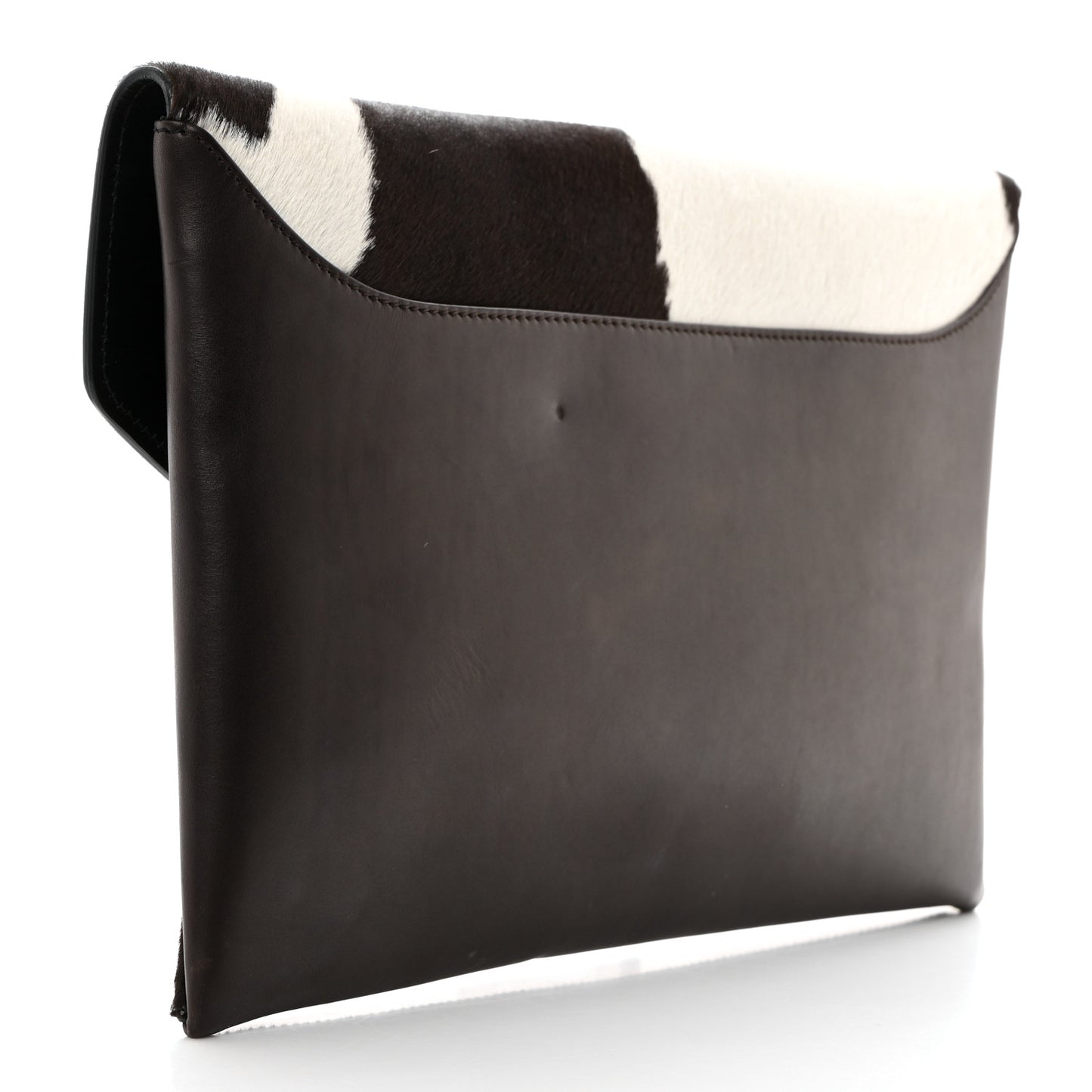 Calf Hair Smooth Calfskin Medium Antigona Evening Clutch Black White