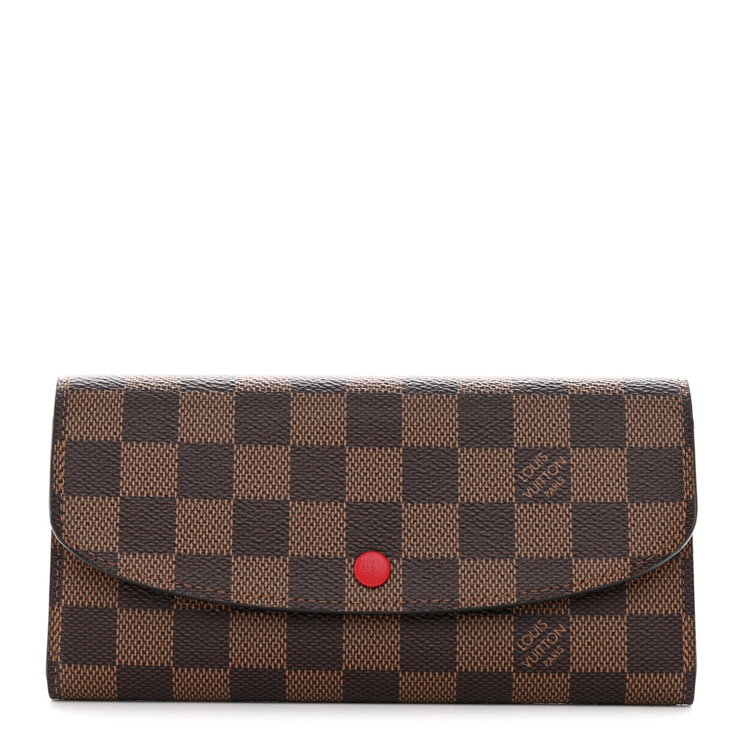 Damier Ebene Emilie Wallet Red
