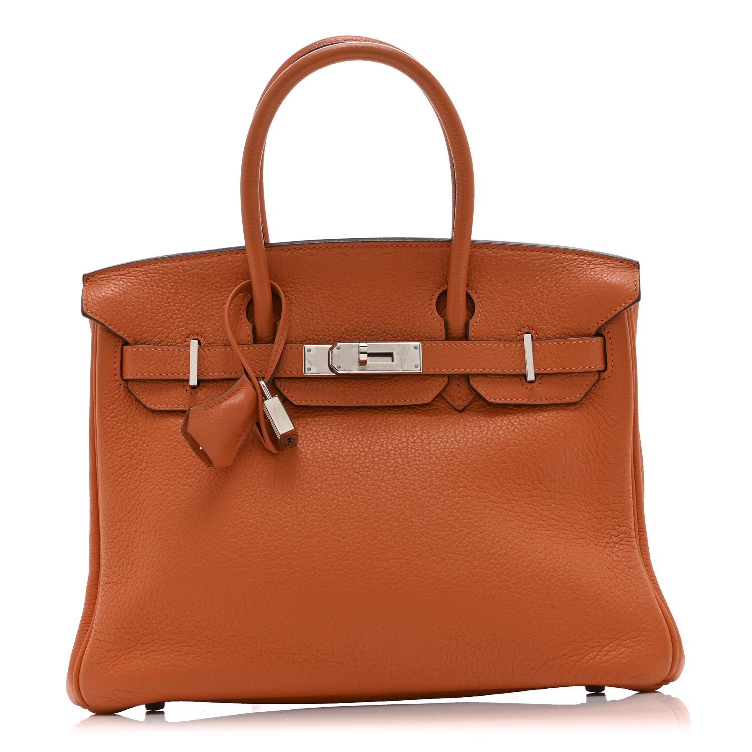 Hermes Taurillon Clemence Birkin 30 Orange 1 of 10