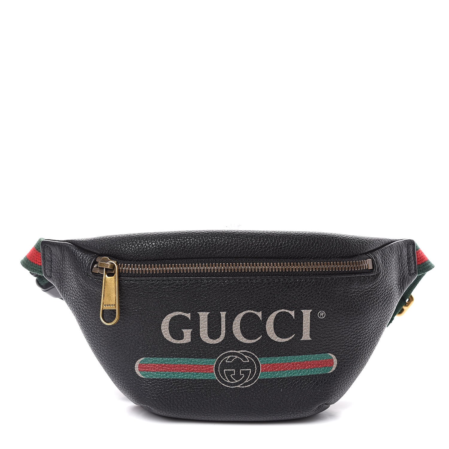 Gucci Grained Calfskin Small Logo Belt Bag Black 1 of 10
