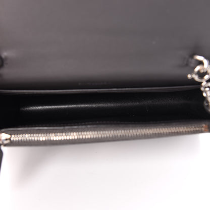 Saint Laurent Smooth Calfskin Classic Monogram Kate Tassel Chain Wallet Grey 5 of 13