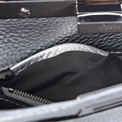 Fendi Cuoio Romano Lux Selleria Mini Peekaboo Iconic Satchel Argento 8 of 13