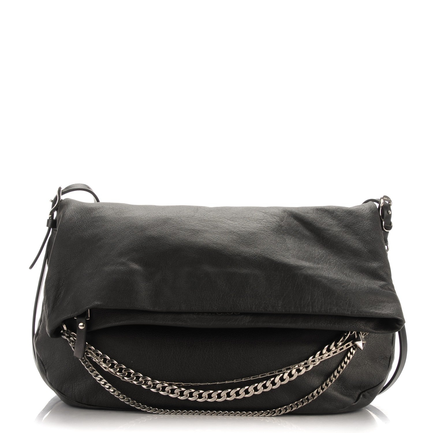 Jimmy Choo Lambskin Large Biker Hobo Black 1 of 7