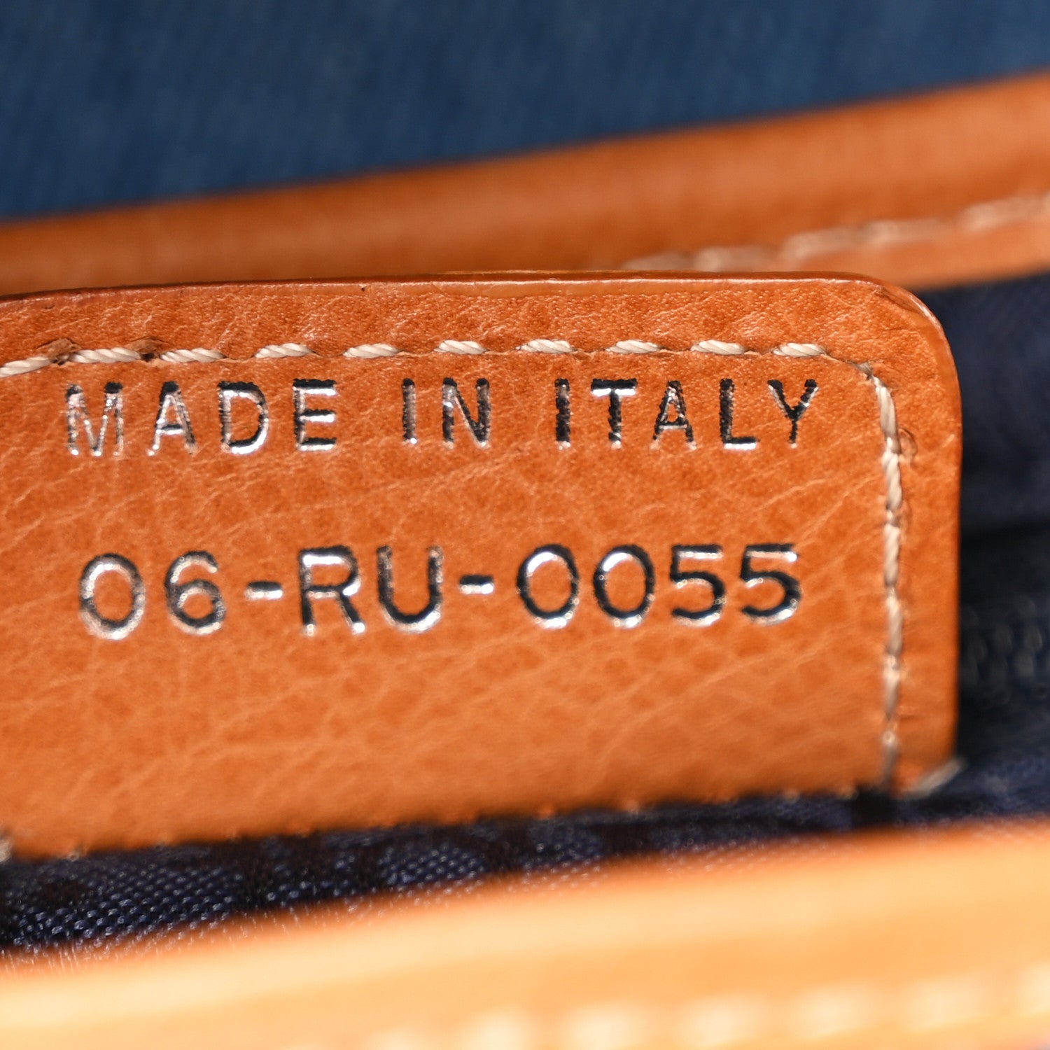 Christian Dior Denim Embroidered Saddle Bag Blue 7 of 10