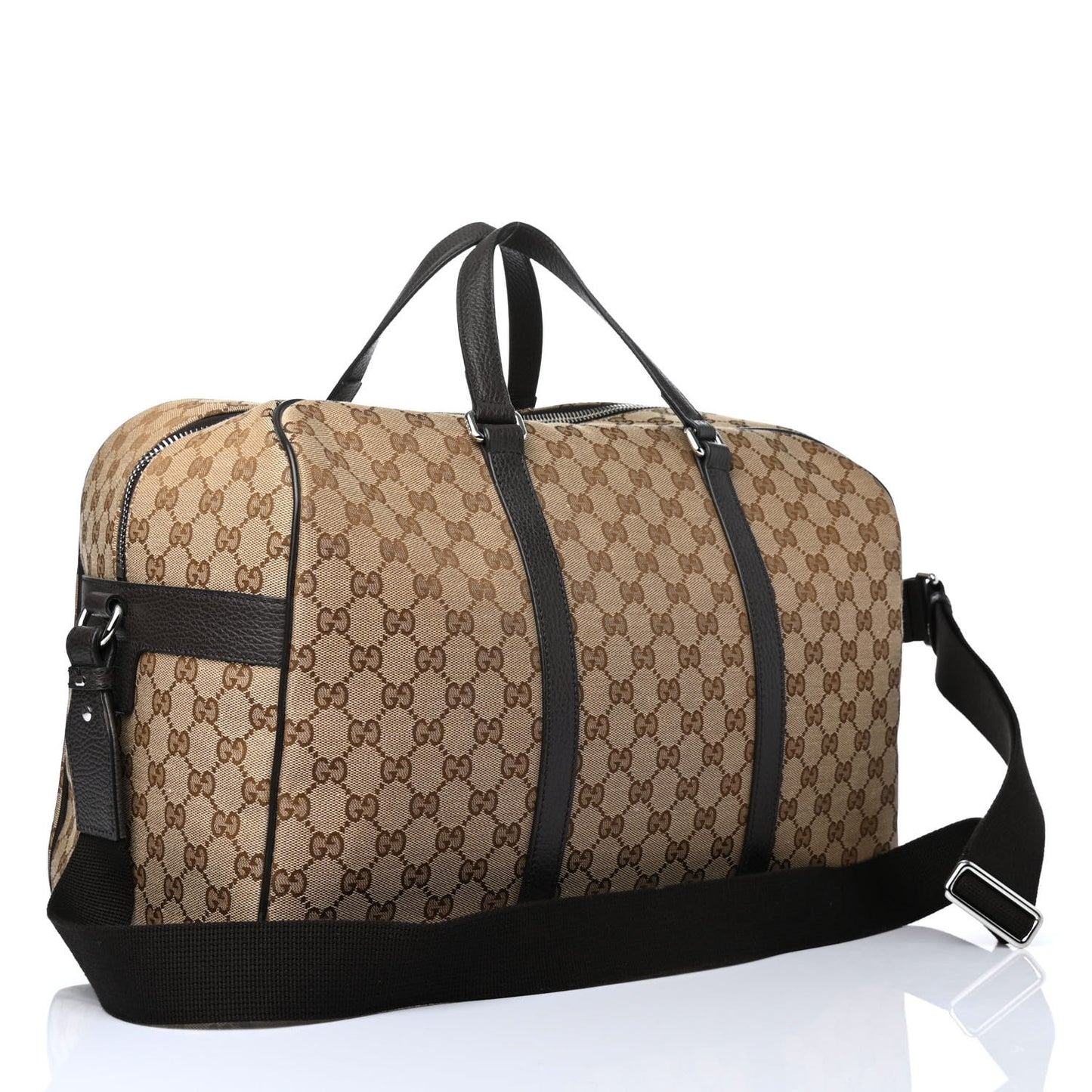 Monogram Dollar Calfskin Boston Duffle Bag Beige Ebony Testa di Moro Marrone Scuro