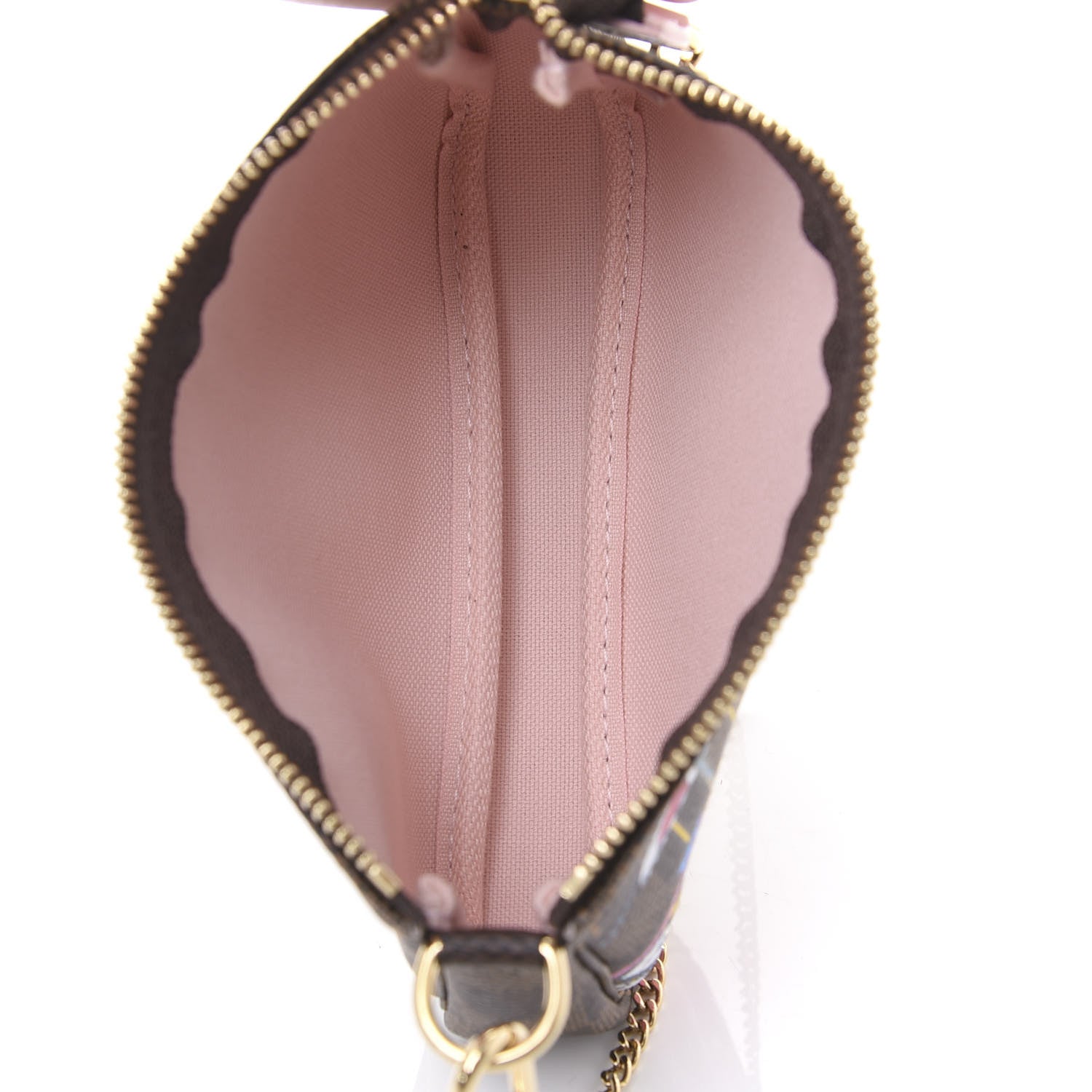 Louis Vuitton Damier Ebene 2020 Christmas Animation Big Wheel Mini Pochette Accessories Rose Ballerine 4 of 10