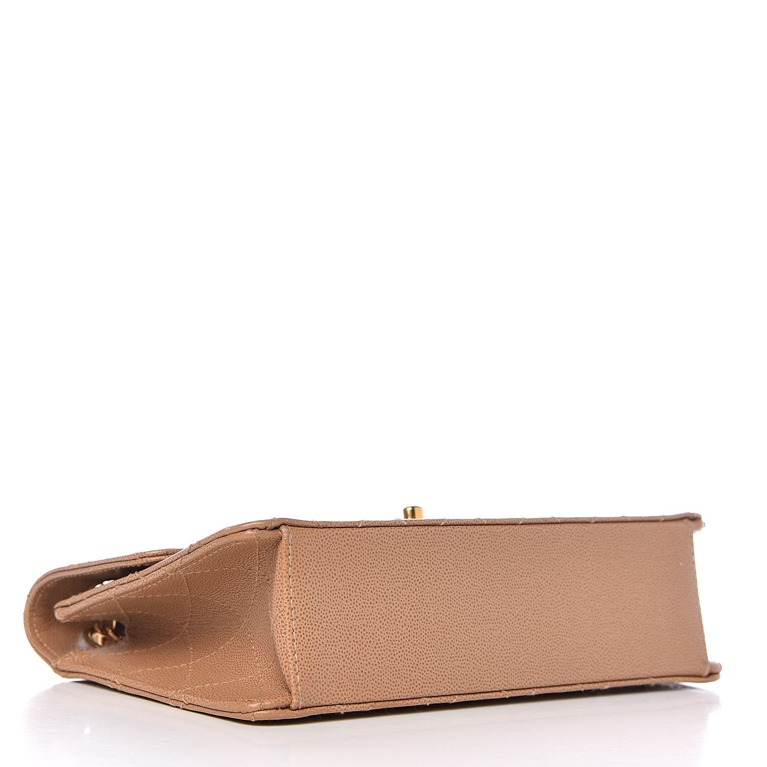 Chanel Caviar Stitch Small Single Flap Beige 4 of 16