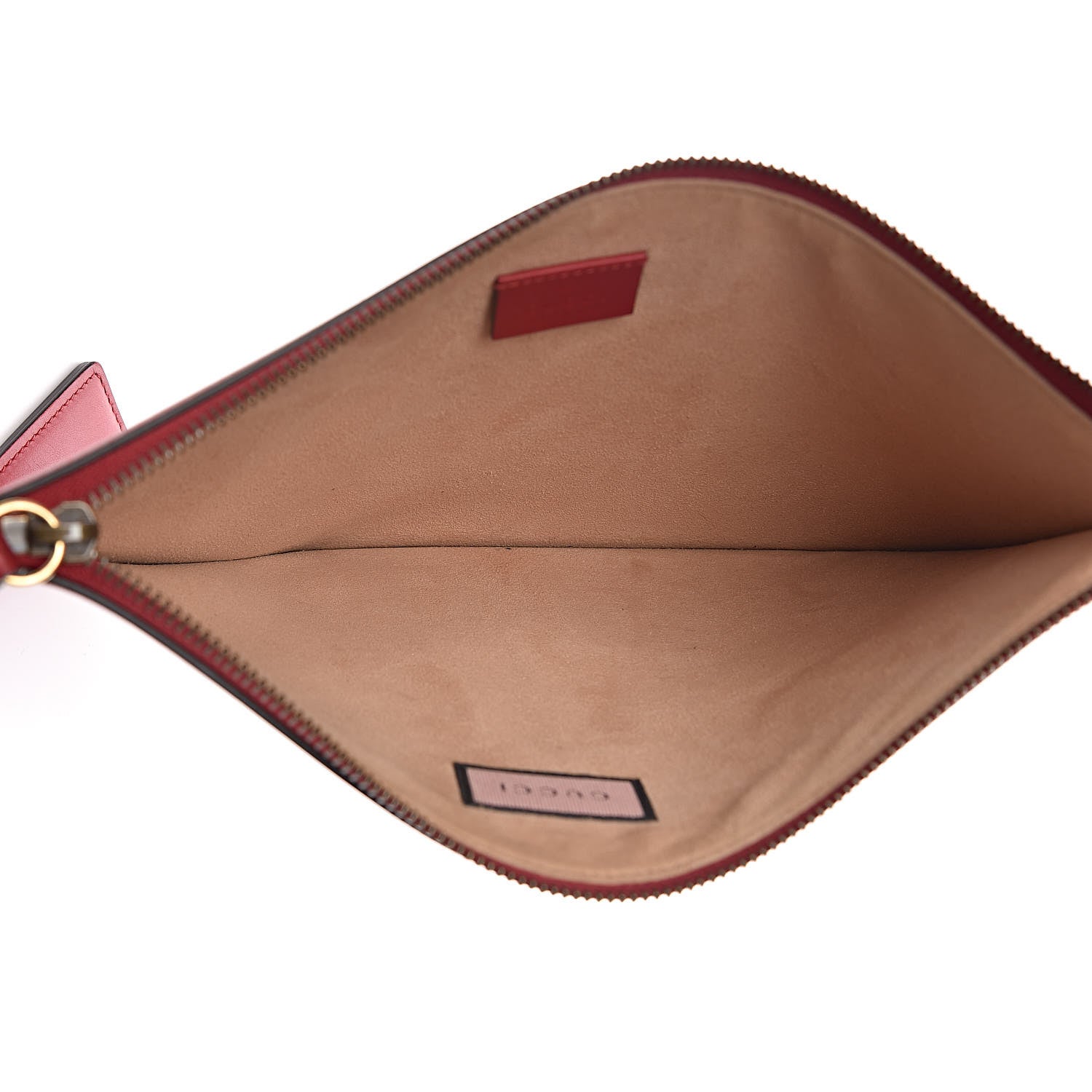 Gucci Calfskin GucciGhost Print Pouch Hibiscus Red 5 of 10