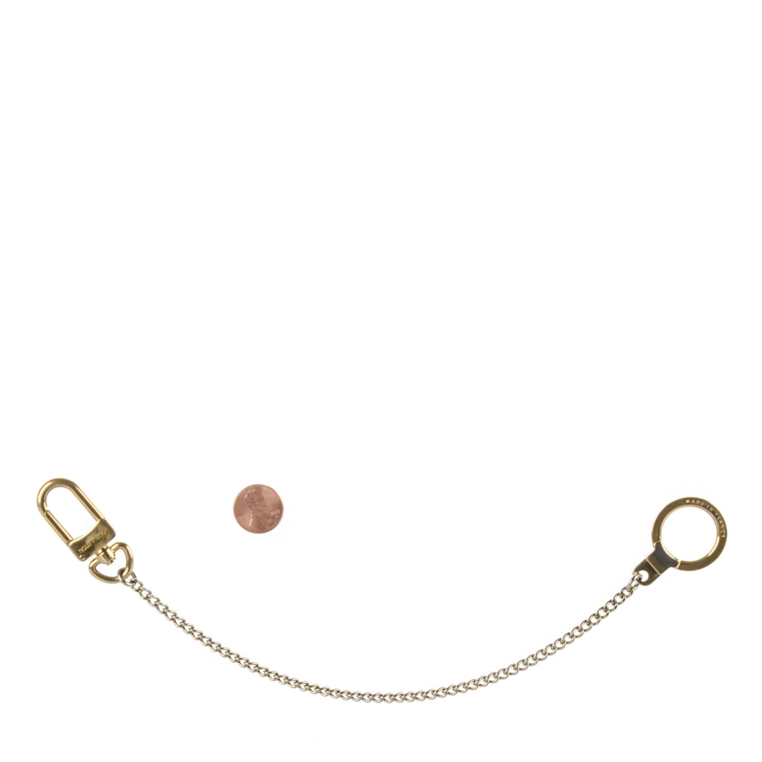 Louis Vuitton Metal Pochette Extender Key Ring Chain Gold 2 of 4