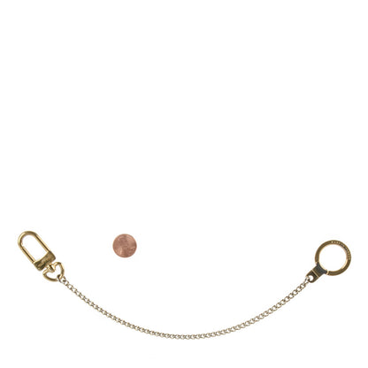 Louis Vuitton Metal Pochette Extender Key Ring Chain Gold 2 of 4