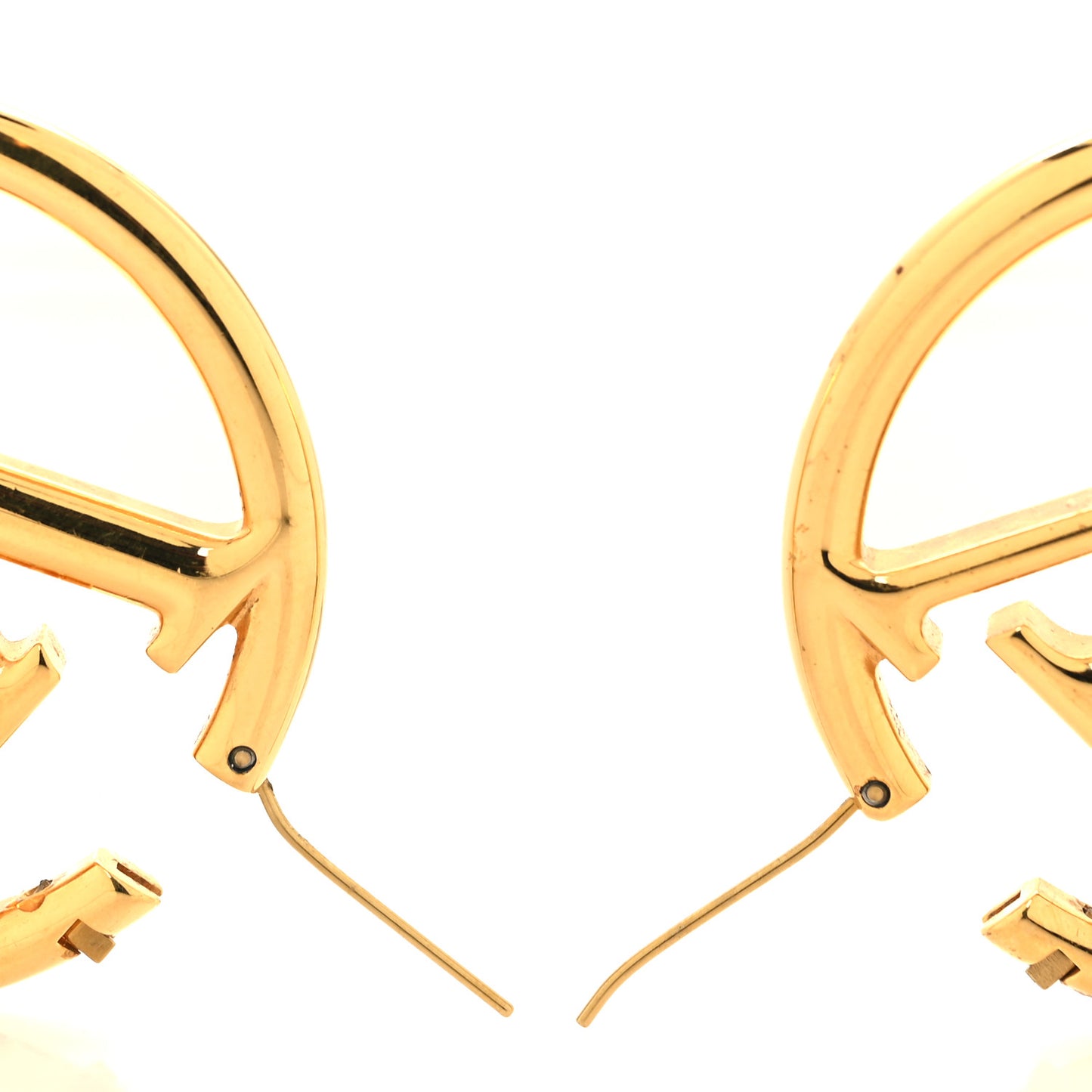 Metal Louise Hoop Earrings Gold