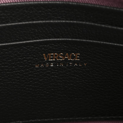 Versace Grained Calfskin Medusa Wrist Zip Pouch Black 6 of 6