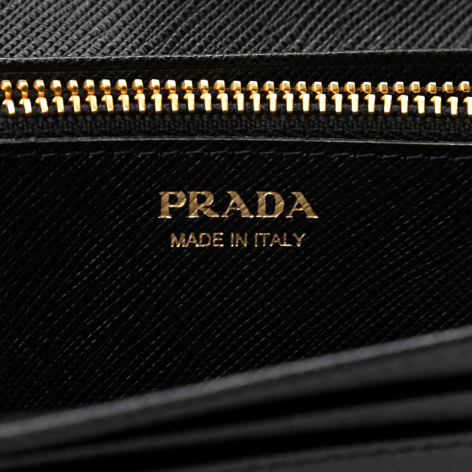 Prada Saffiano Metal Continental Flap Wallet Black 6 of 7