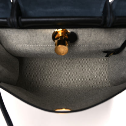 Hermes Toile H Berline Vache Hunter Herbag Zip PM 31 Black Ecru 6 of 10