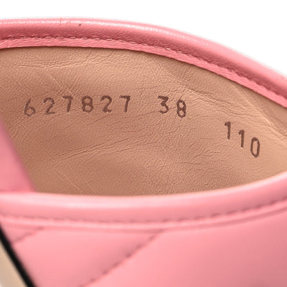 Gucci Nappa Matelasse GG Marmont Flat Slide Sandals 38 Wild Rose 6 of 8