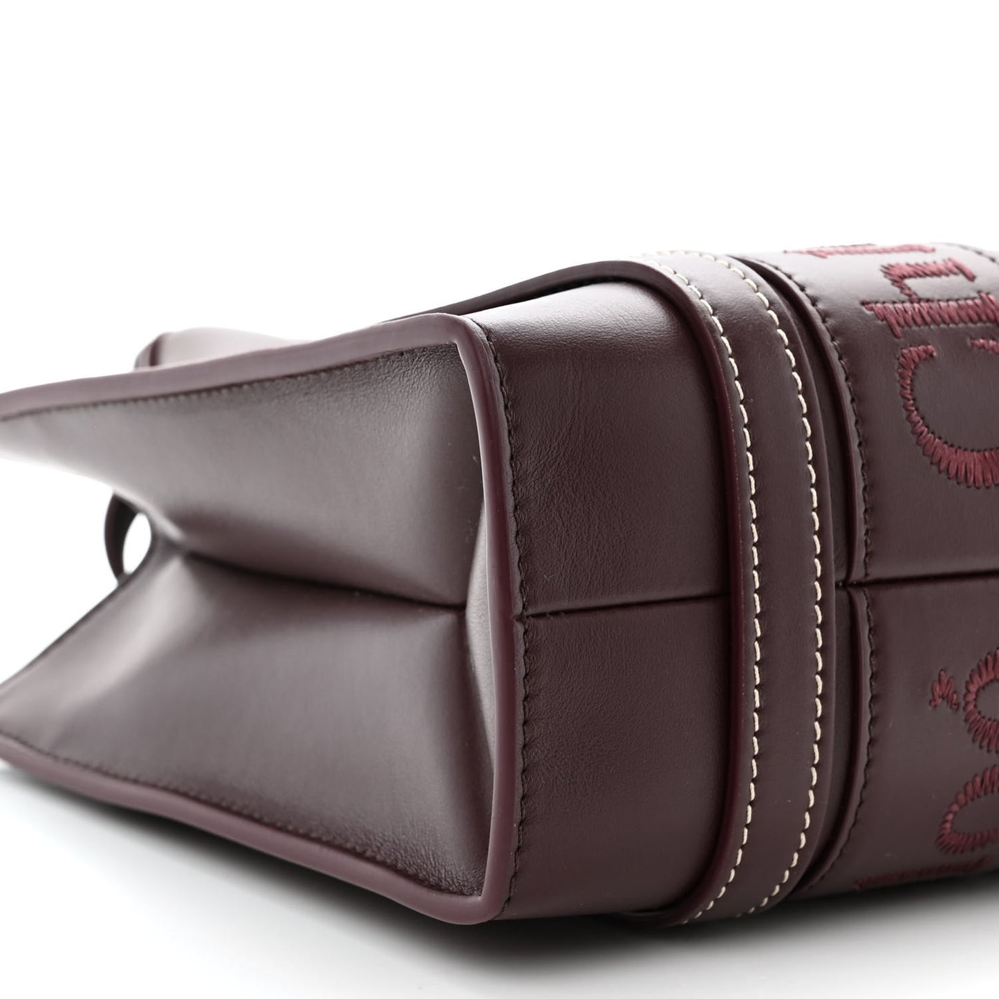 Calfskin Small Woody Tote Deep Violine