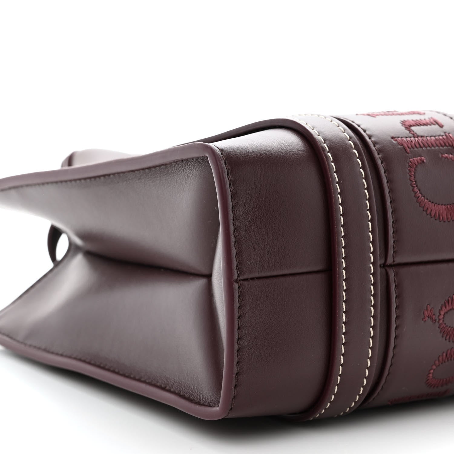 Chloe Calfskin Small Woody Tote Deep Violine 9 of 10