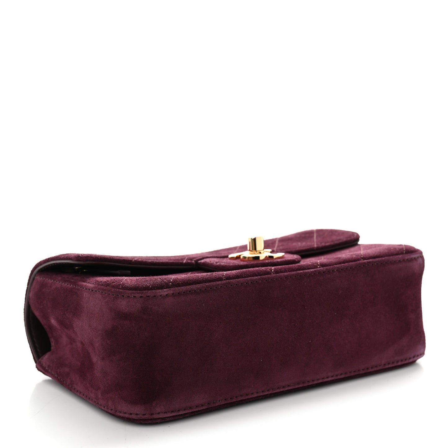 Suede Calfskin Mini Souplissimo Flap Burgundy