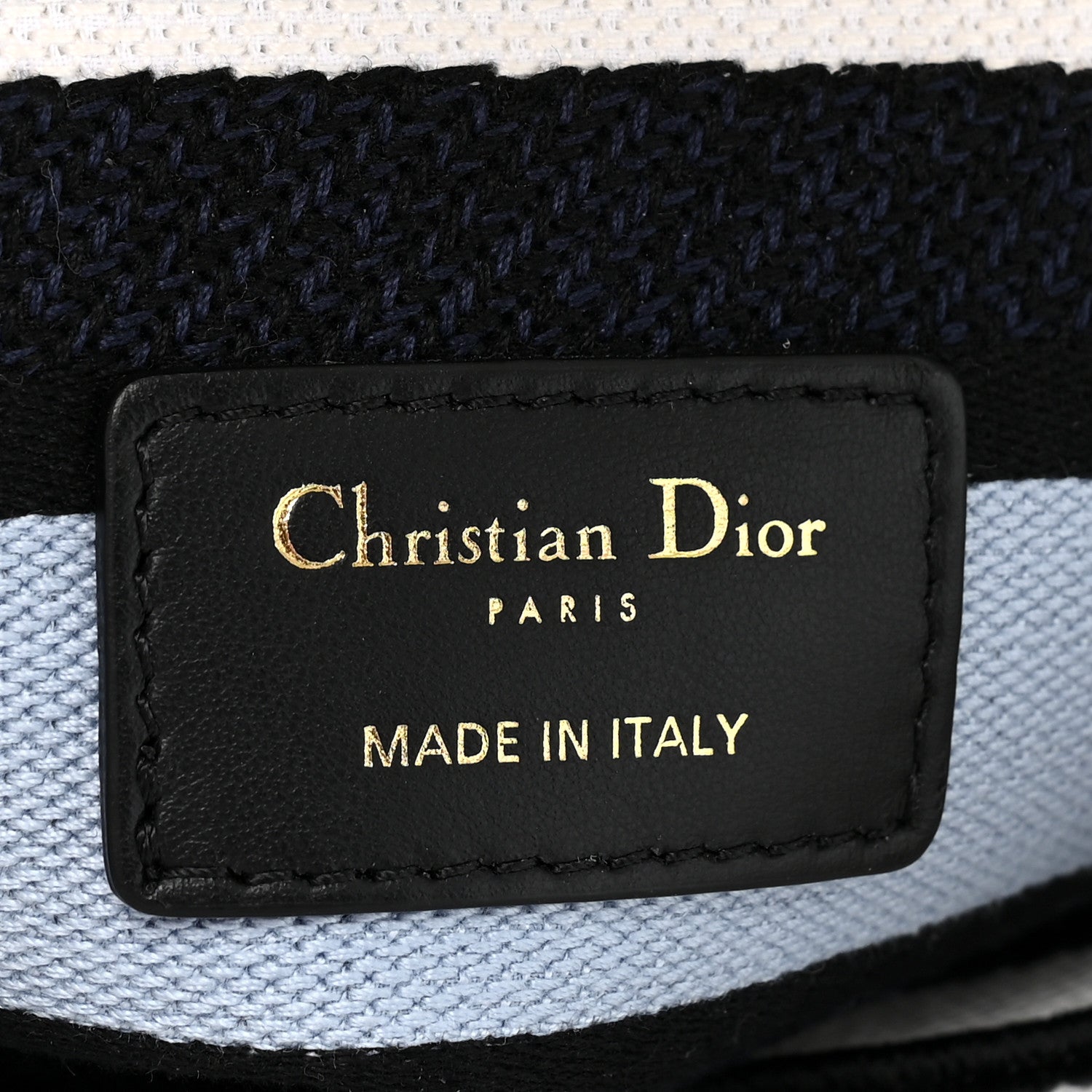Christian Dior Canvas Embroidered Print Medium Lady D-Lite Blue Multicolor 6 of 9